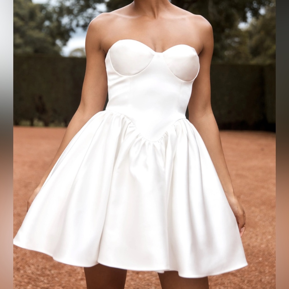 White corset mini dress - MESHKI